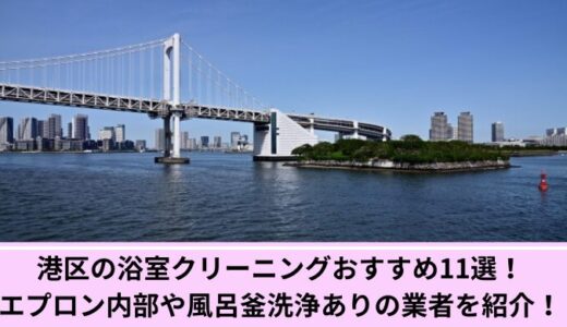 港区の浴室クリーニングおすすめ11選！エプロン内部や風呂釜洗浄ありの業者を紹介！