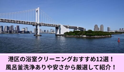 港区の浴室クリーニングおすすめ12選！風呂釜洗浄ありや安さから厳選して紹介！