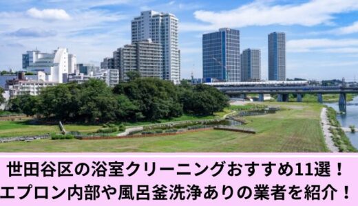 世田谷区の浴室クリーニングおすすめ11選！エプロン内部や風呂釜洗浄ありの業者を紹介！