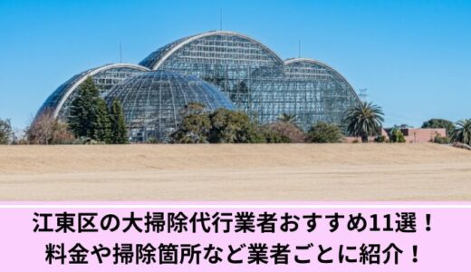 江東区の大掃除代行業者おすすめ11選！料金や掃除箇所など業者ごとに紹介！