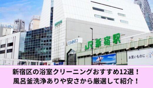 新宿区の浴室クリーニングおすすめ12選！風呂釜洗浄ありや安さから厳選して紹介！