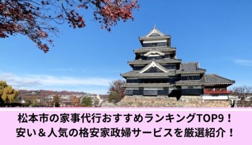 松本市の家事代行おすすめランキングTOP9！安い＆人気の格安家政婦サービスを厳選紹介！